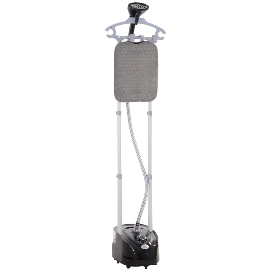 HOMCOM Vertikaler Dampfbügler 1950 W 32 g/min, 2 L Wassertank, Teleskopstange, vertikales Dampfbügeleisen Betriebsdauer 45min, 11 einstellbare Temperaturen, in 38s einsatzbereit, Brett und Bügel inklusive schwarz   Aosom von HOMCOM