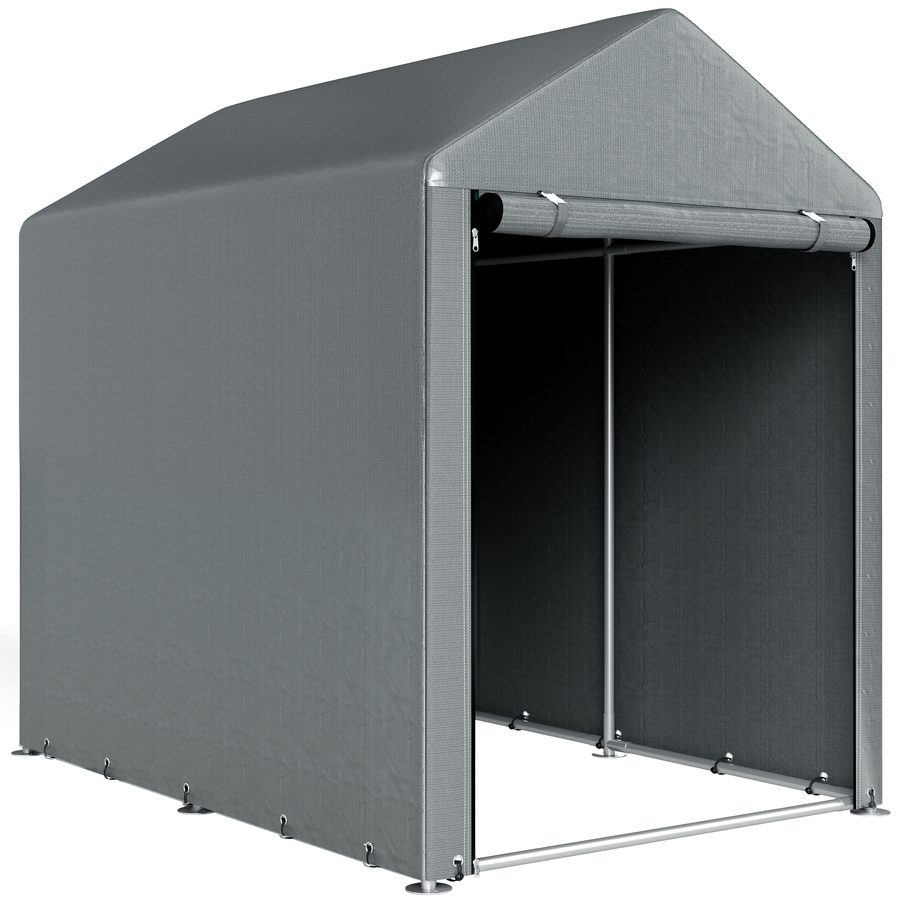 Outsunny Garagenzelt, 1,2 x 1,79 x 1,65 m Lagerzelt mit UV-Schutz, Große Reißverschlusstür, Wasserdicht Foliengarage für Gartengeräte, Stahl  Aosom von Outsunny