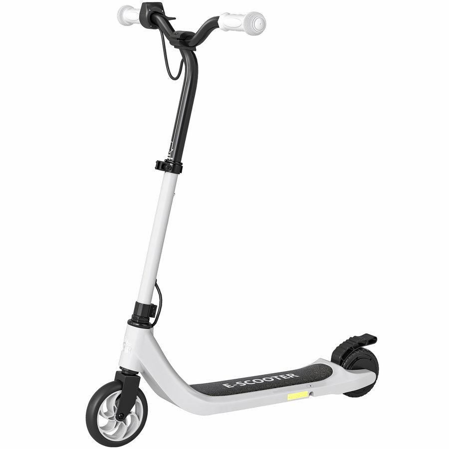 HOMCOM E-Scooter Elektroroller mit Batteriestandsanzeige, höhenverstellbarer Lenker, max 8km/h, für Kinder ab 6 Jahren, Schwarz-Weiß   Aosom.de von HOMCOM