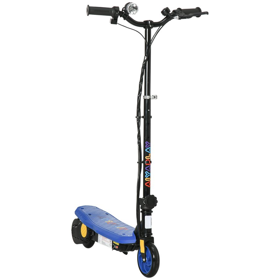 HOMCOM Elektrischer Tretroller 120 W klappbar für Kinder 7-14 Jahre 12 km/h max. Reichweite 10 km max. Blau   Aosom von HOMCOM