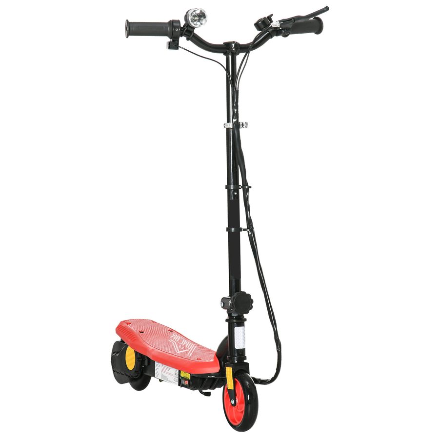 HOMCOM Elektrischer Tretroller 120 W klappbar für Kinder 7-14 Jahre 12 km/h max. Reichweite 10 km max. rot   Aosom von HOMCOM
