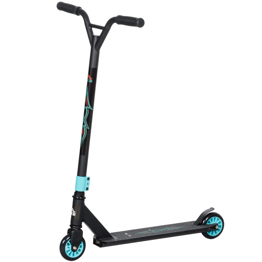 HOMCOM Stunt Scooter, Funscooter, Stuntscooter mit ABEC 9 Kugellagern, Kickscooter mit 100 mm Kunstleder Räder, Tretroller, Cityroller, Trick Roller für Kinder ab 14 Jahre   Aosom von HOMCOM