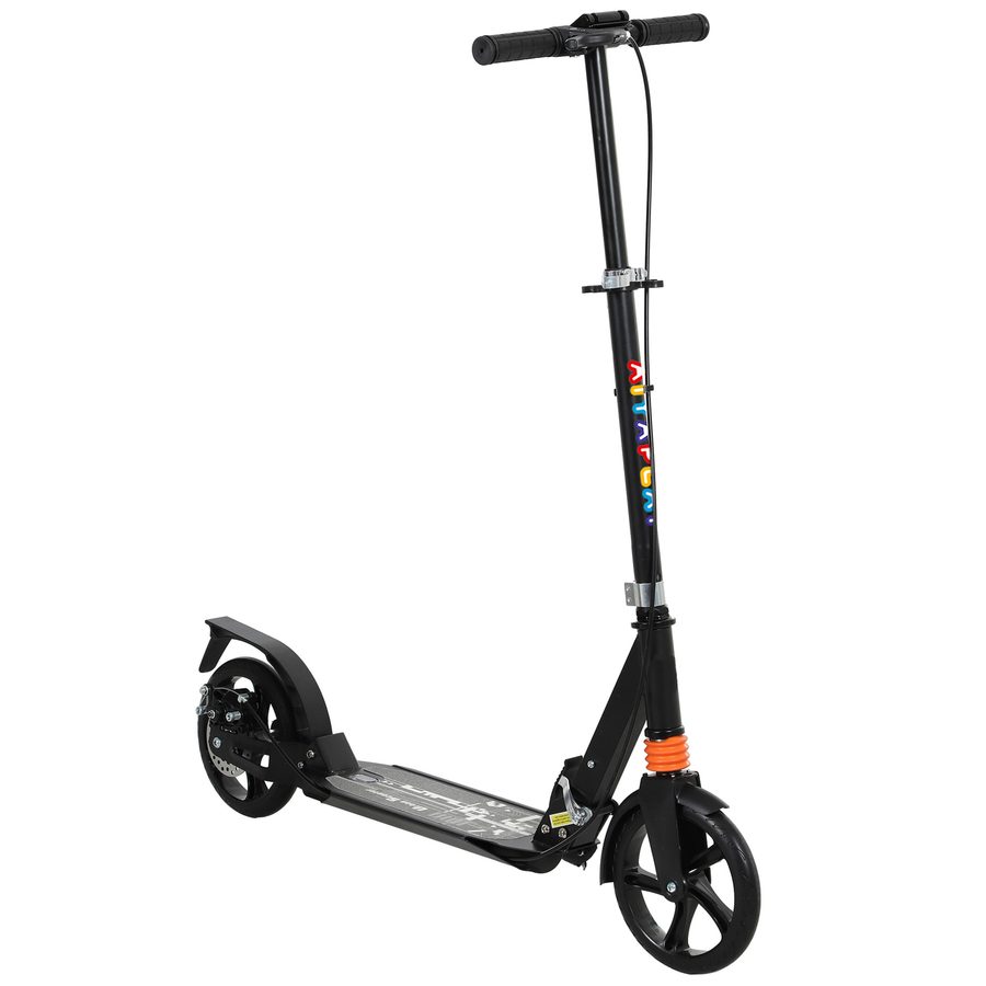 AIYAPLAY Roller Kinder Scooter mit verstellbaren Griffen klappbarer Kinderroller Höhenverstellbarer Tretroller für Kinder Jugendliche 6-12 Jahre Cityroller bis zu 100 kg   Aosom von AIYAPLAY
