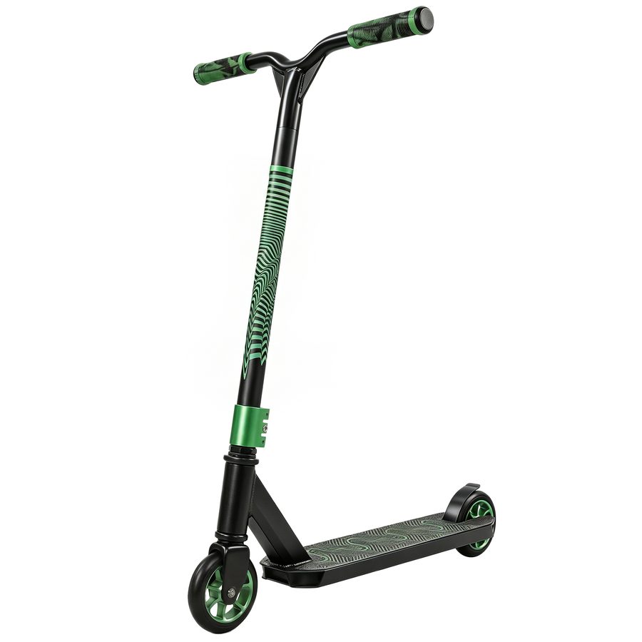 SPORTNOW Akrobatik-Scooter, Freestyle-Scooter mit 360°-Lenker, ABEC-9-Lager, 120-mm-PU-Räder, Aluminium-Stahl-Rahmen, rutschfest, für Jugendliche und Erwachsene, für Skatepark, Grün   Aosom von SPORTNOW