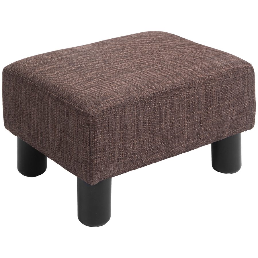 HOMCOM Sitzhocker Ottomane bis 100 kg belastbar rechteckig Polsterhocker für Wohnzimmer Flur Braun 40 x 30 x 24 cm   Aosom.de von HOMCOM