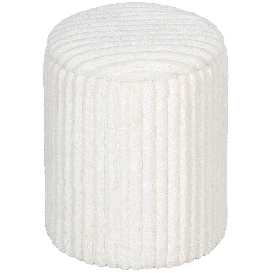 HOMCOM Sitzhocker mit Stauraum, Runder Hocker mit Wendemultifunktionsdeckel, Marmortextur Polsterhocker mit Cord-Optik, Moderner Beistelltisch für Wohnzimmer, Schlafzimmer, 35x35x45 cm Weiß   Aosom von HOMCOM