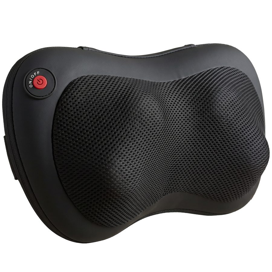 HOMCOM Shiatsu-Massagekissen mit Wärme und 4 Knoten, rotierendes 3D-Knetmassagegerät für Nacken und Rücken, Linderung von Muskelermüdung für Damen und Herren zu Hause, Büro und Auto   Aosom von HOMCOM