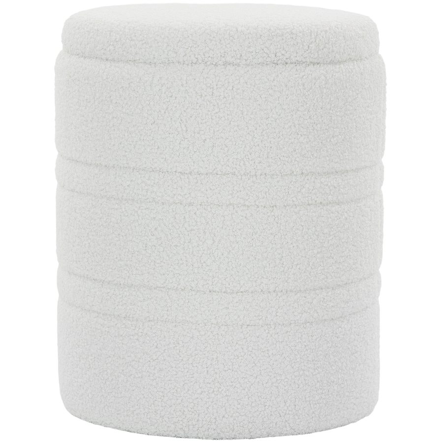 HOMCOM Sherpa Hocker mit Stauraum und Deckel, bis 120 kg belastbar, moderner Sitzhocker für Wohnzimmer, Schlafzimmer, Flur, Weiß   Aosom von HOMCOM