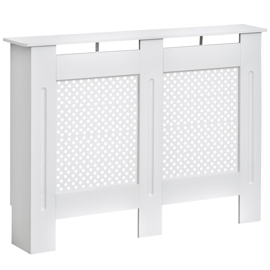 HOMCOM Heizkörperverkleidung Heizkörperabdeckung Heizungsverkleidung, MDF, Weiß, B112 x D19 x H82cm   Aosom von HOMCOM