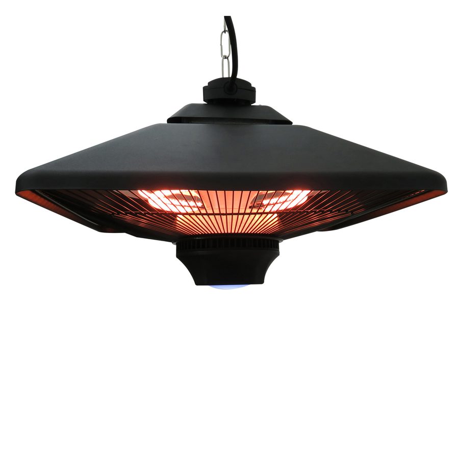 Outsunny Terrassenstrahler Deckenstrahler Heizstrahler Fernbedienung LED Beleuchtung 2000W 43x43x25cm   Aosom von Outsunny
