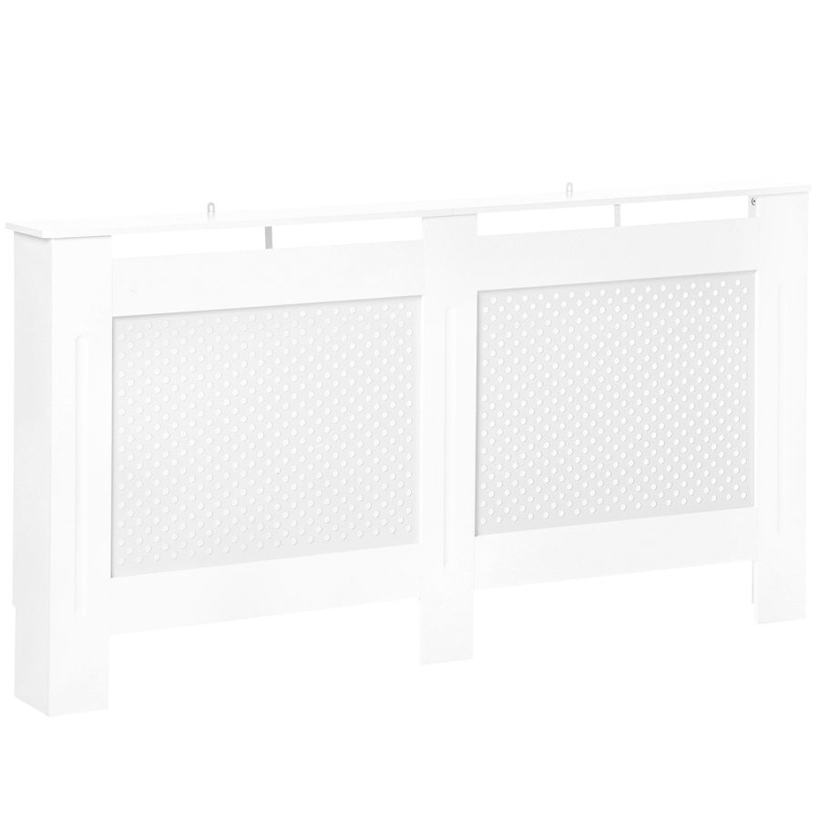 HOMCOM Heizkörperverkleidung Heizkörperabdeckung MDF Weiß 1515 x 19 x 82 cm für stilvolle Raumgestaltung   Aosom.de von HOMCOM