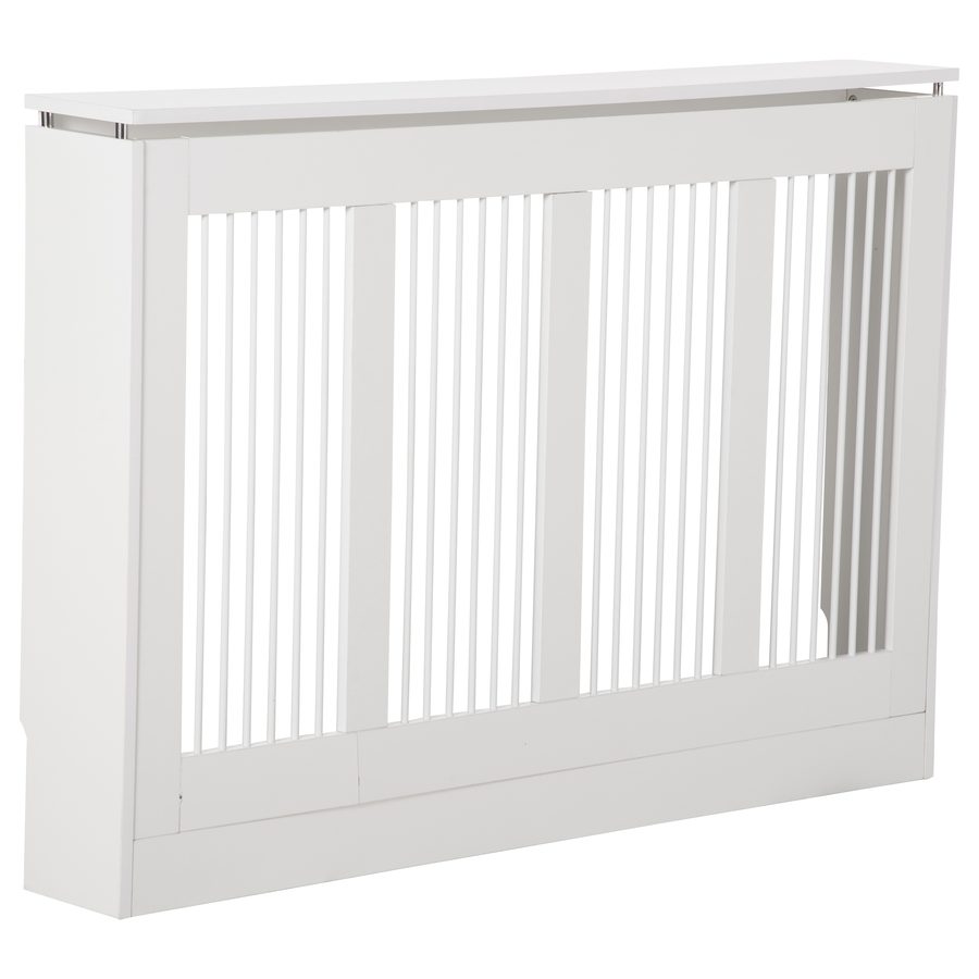 HOMCOM Heizkörperverkleidung Heizungsabdeckung 120 x 18 x 84 cm für Wohnzimmer & Schlafzimmer, elegante weiße Abdeckung   Aosom.de von HOMCOM