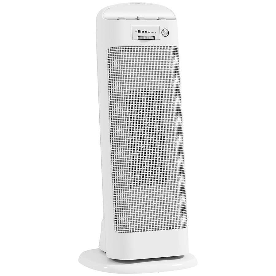 HOMCOM Keramik-Heizlüfter 2000 W – 4 Modi, Einstellbare Temperatur, 55° Oszillation, Überhitzungs- & Umkipp-Schutz, für Zuhause & Büro, Weiß   Aosom von HOMCOM