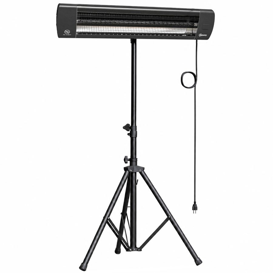 Outsunny Infrarot Heizstrahler 2500W Carbonfaser Terrassenstrahler mit Touch & Fernbedienung 3 Heizstufen höhenverstellbarem Standfuß Timer Kippschutz IP65 elektrisch Infrarotstrahler für Innen Außen   Aosom von Outsunny