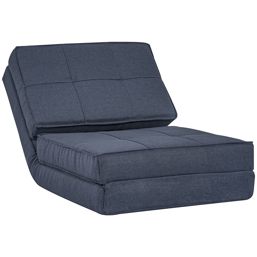 HOMCOM Bodensofa klappbar Schlafsessel 5-stufig verstellbar Klappsessel Schlafsofa Einzelsofa Dunkelblau 61x73x58 cm für flexible Ruhemomente   Aosom.de von HOMCOM