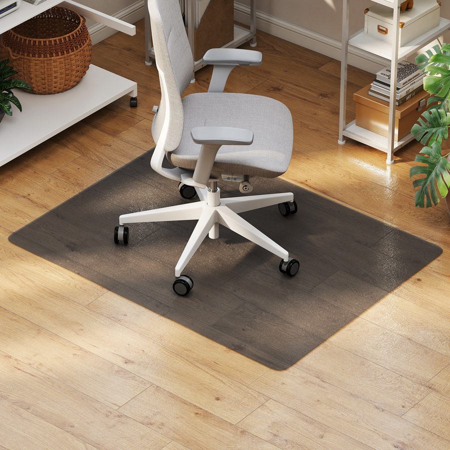HOMCOM Bodenschutzmatte 90 x 120 cm Bürostuhl Unterlage in Schwarz, Kratzfest Stuhlunterlage, Bodenmatte für Hartböden   Aosom von HOMCOM