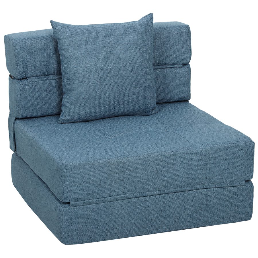 HOMCOM Schlafsessel klappbar, Schlafsofa, 2-in-1 Klappsessel mit Bettfunktion, Relaxsessel mit Kissen, Gästebett für Wohnzimmer, Schlafzimmer, bis 120 kg Belastbar, Dunkelblau   Aosom von HOMCOM