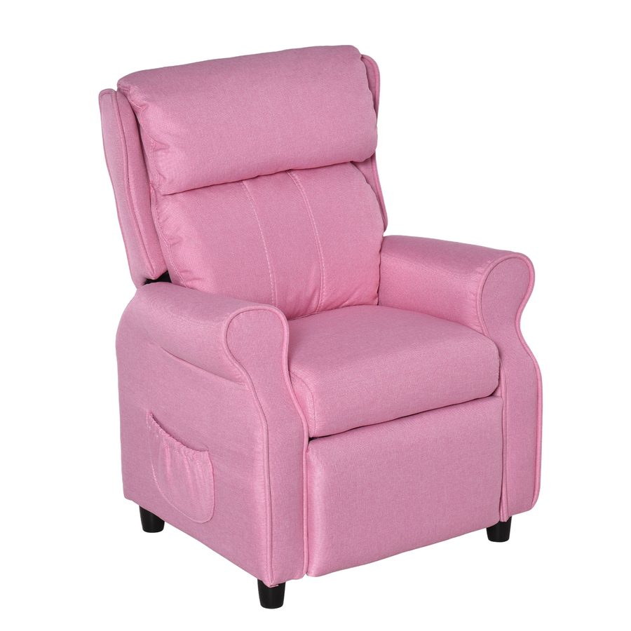 HOMCOM Verstellbares Kindersofa mit Fußstütze, gemütlicher Kindersessel für 3-5 Jahre, Rosa 58x53x70cm, ideal für Jungen und Mädchen   Aosom.de von HOMCOM