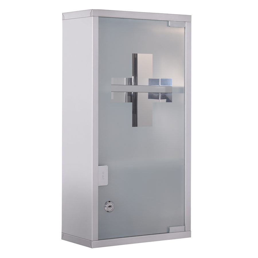 HOMCOM Medizinschrank Medikamentenschrank Arzneischrank 3 Fächer Hausaoptheke Edelstahl 25 x 12 x 48cm   Aosom von HOMCOM