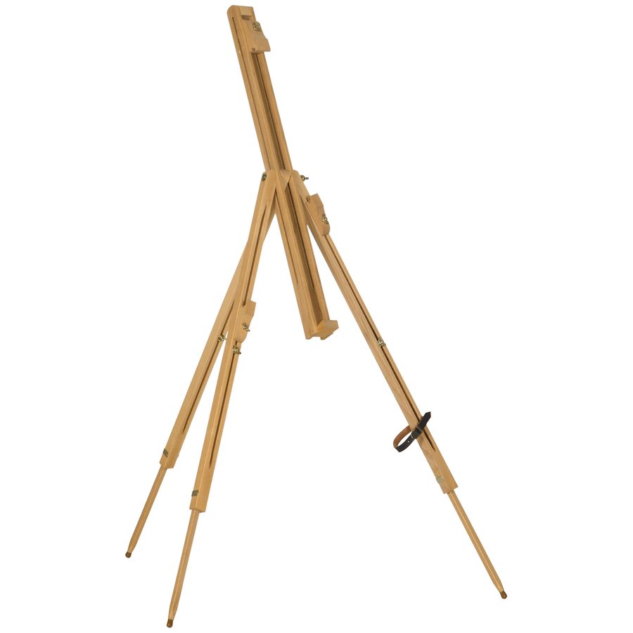 Vinsetto Staffelei, bis 107 cm, klappbare Feldstaffelei, Stativ Staffelei, höhenverstellbar, tragbar, Atelierstaffelei, Buchenholz  Aosom von Vinsetto