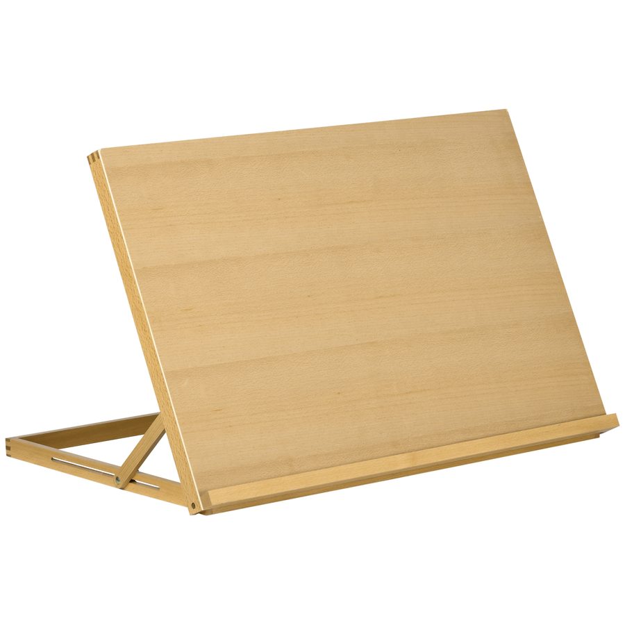 Vinsetto Tischstaffelei Klappbar 75,8 x 51 cm Verstellbar Sitzstaffelei aus Buchenholz als Zeichenbrett & Präsentationsständer   Aosom von Vinsetto