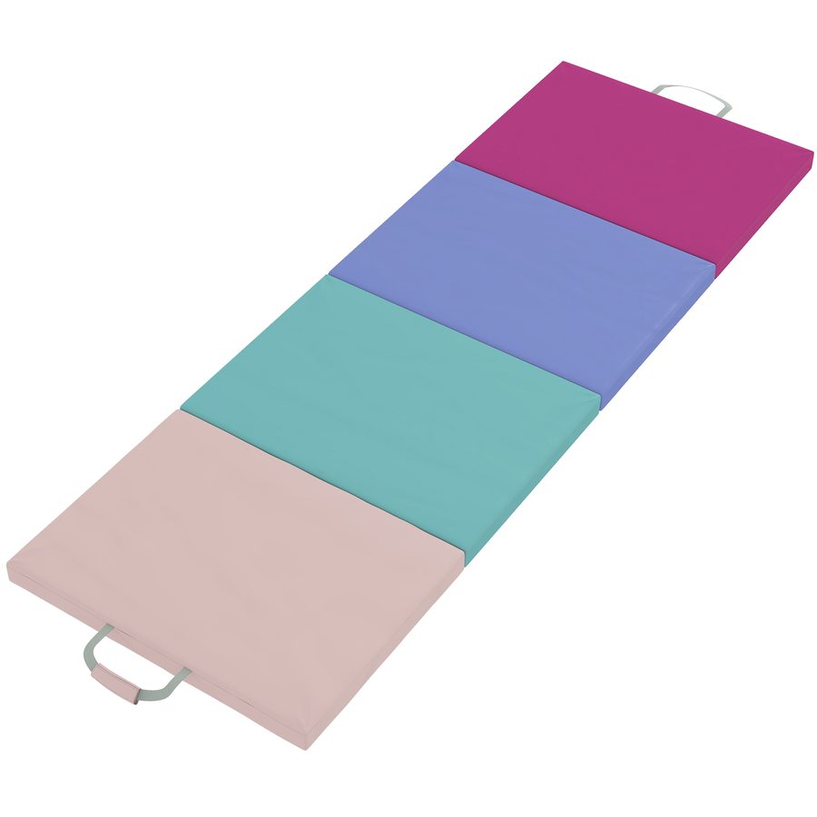 SPORTNOW Gymnastikmatte Faltbar mit 5 cm Dicke, Trainingsmatte mit Tragegriffen, Tasche, Yogamatte für Yoga, Aerobic, Kampfsport   Aosom von SPORTNOW
