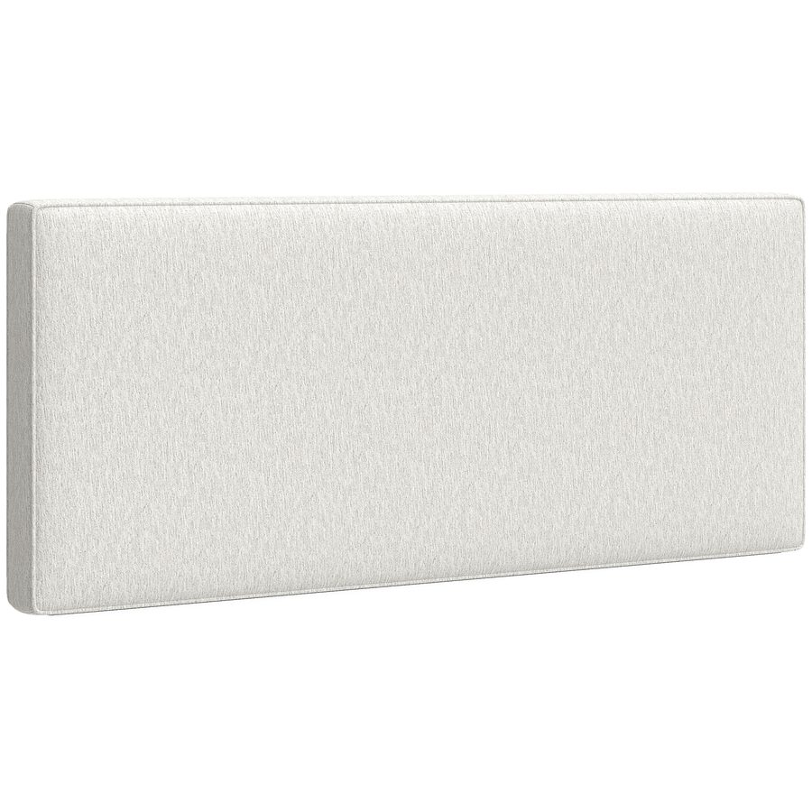 HOMCOM Wand-Kopfteil in Leinenoptik, 140 x 60 cm, gepolstertes, hängendes Kopfteil für das Schlafzimmer, Rahmen aus Eukalyptusholz, einfache Montage, creme   Aosom von HOMCOM