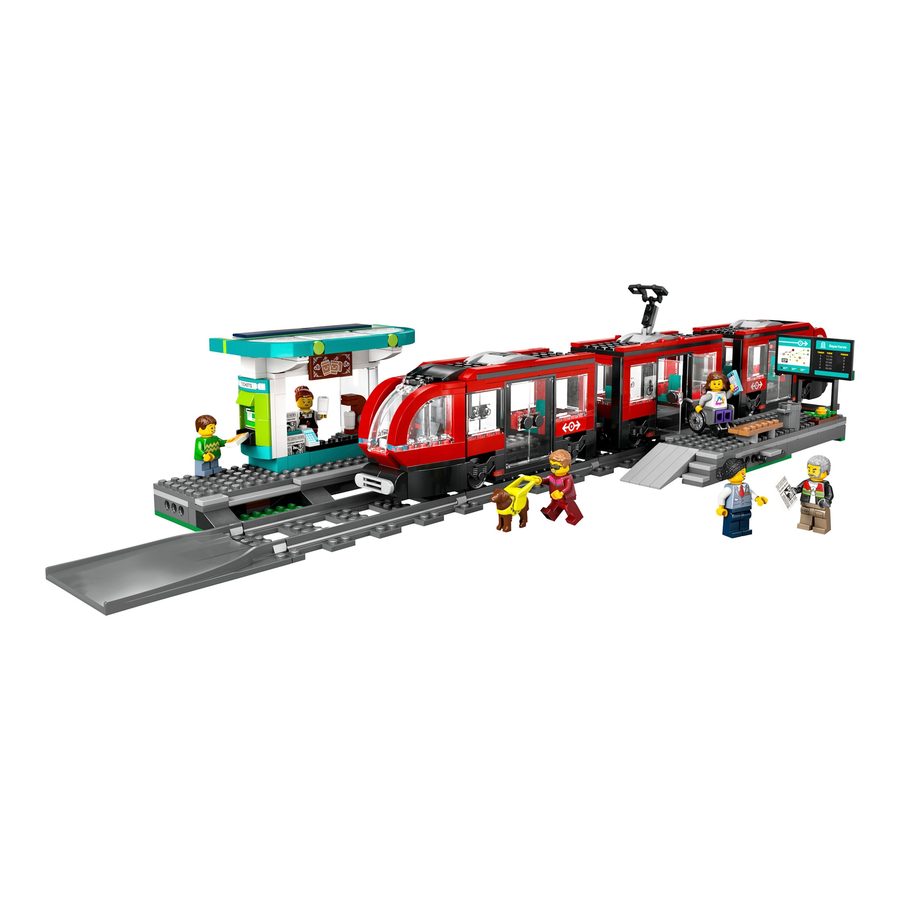 Lego® City 60423 Straßenbahn mit Haltestelle von Lego