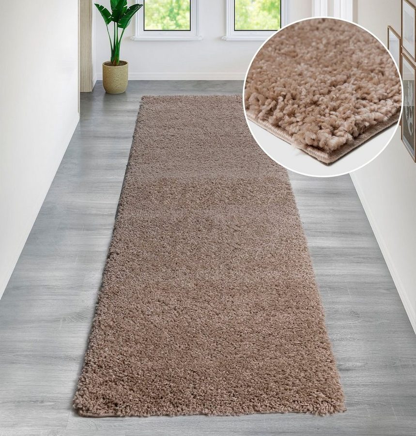 OTTO home Hochflor-Teppich Aviv, in Standard- und Premium-Qualität, 30 mm oder 45 mm Höhe, rechteckig, Uni Farben, einfarbig, weich, kuschelig, Läufer, Kundenliebling von OTTO home