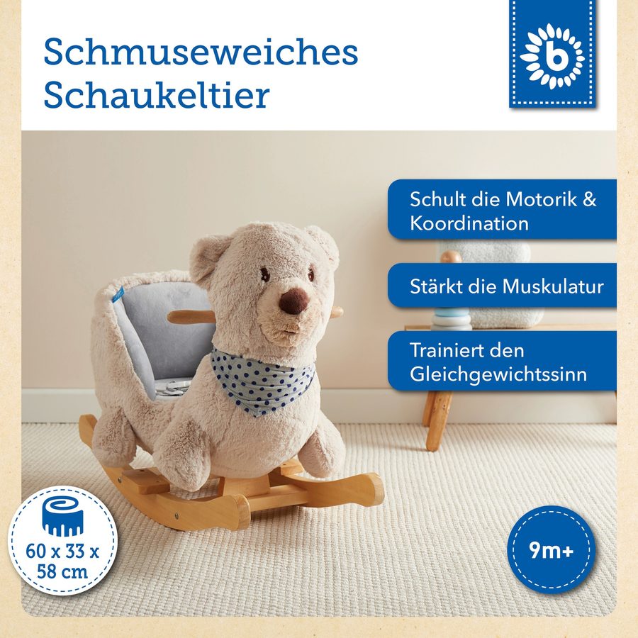 Bieco Plüsch Schaukeltier Bär Creme von Bieco