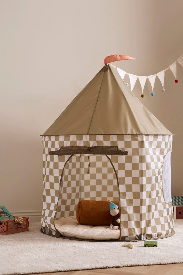 Kids Concept Spielzelt Karo khaki von Kids Concept