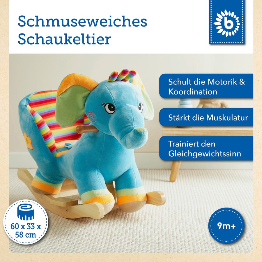 Bieco Plüsch Schaukeltier Elefant von Bieco