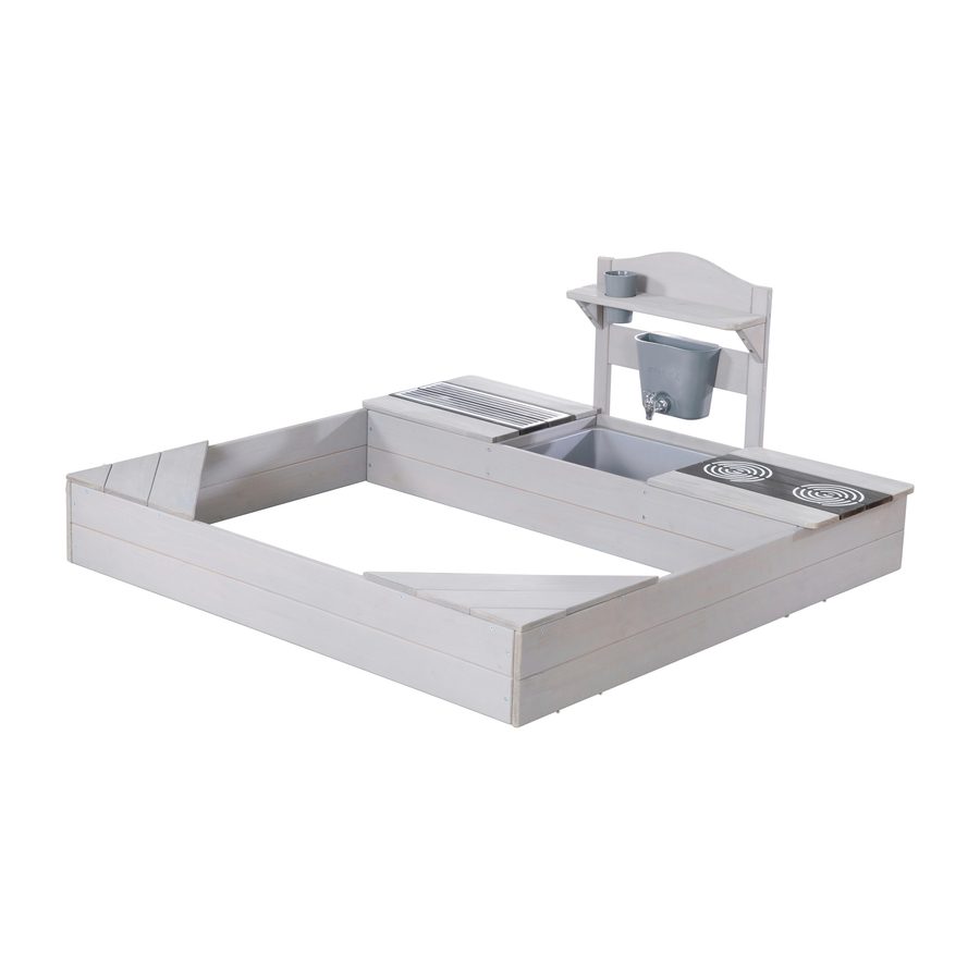Roba Sandkasten mit Matschküche inkl. Abdeckplane von roba