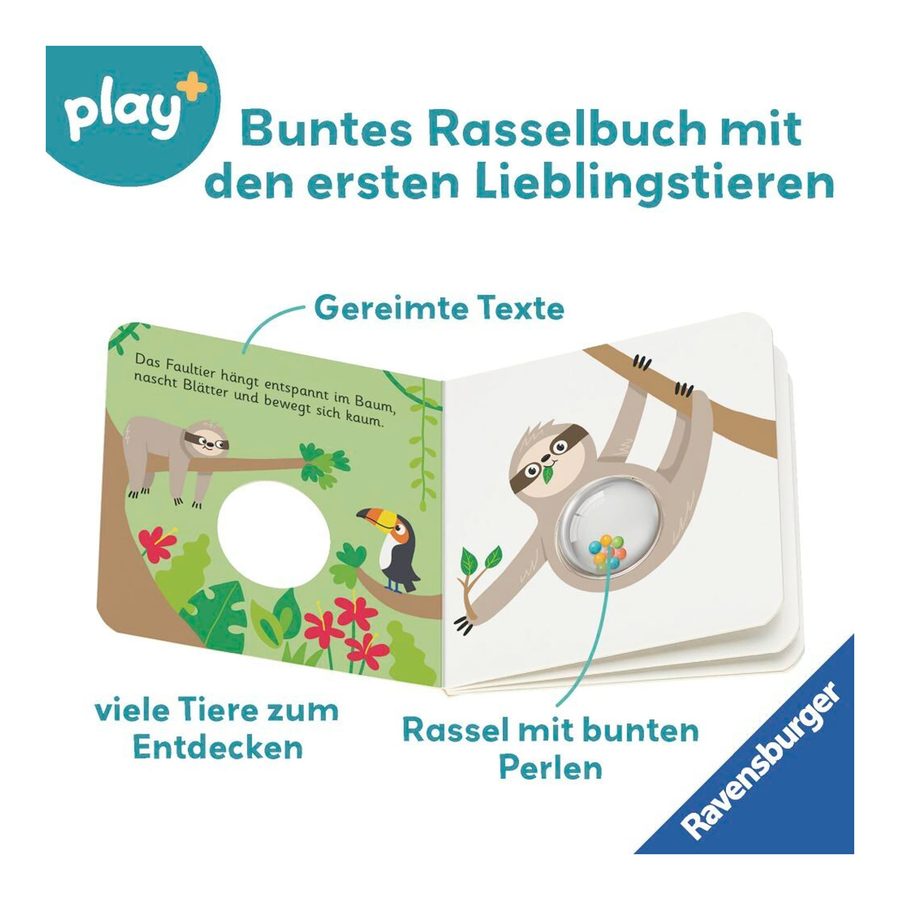 Ravensburger Play+ Pappbilderbuch Erste Tiere von Ravensburger