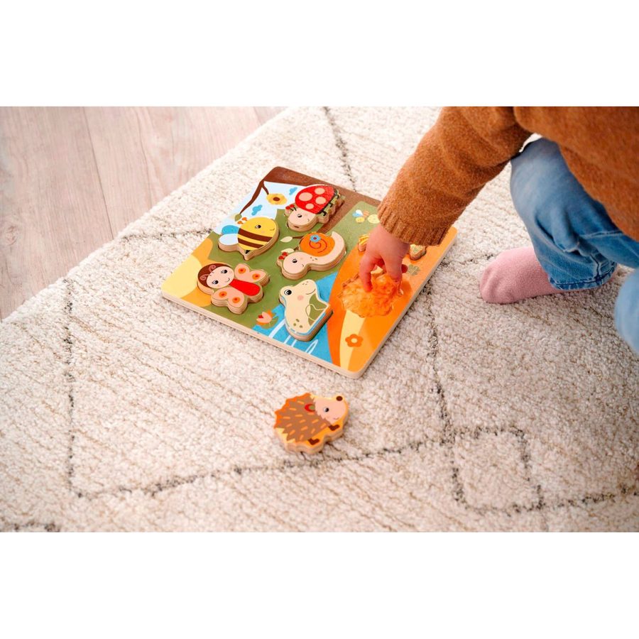 Eichhorn Steckpuzzle Fühlpuzzle mit Stoff, 7 Puzzleteile