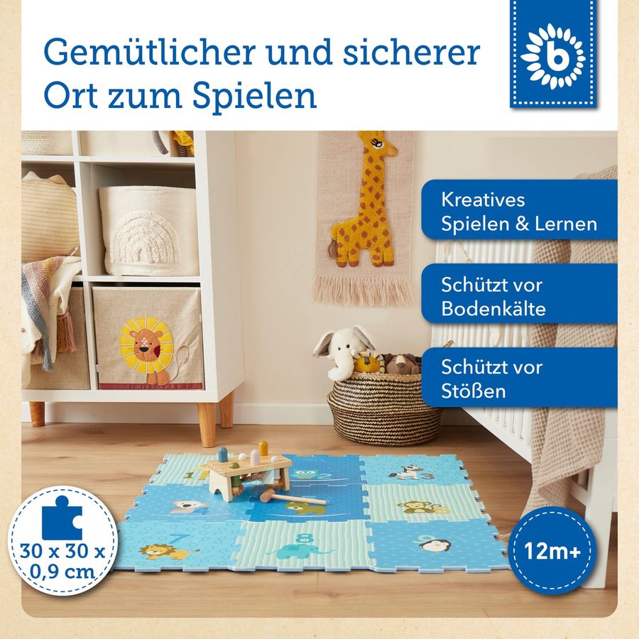 Bieco Puzzlematte Tiere für Kinder von Bieco