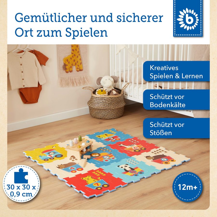 Bieco Puzzlematte 18 tlg. Bunt - ab Geburt von Bieco