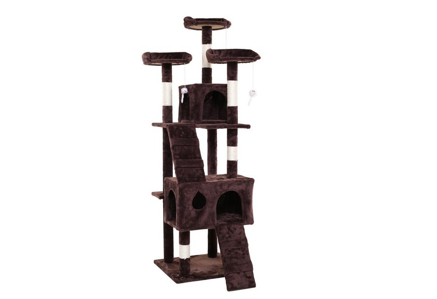 ESTEXO Kratzbaum Katzenbaum Katzenkratzbaum 170 cm Kletterbaum Spielbaum Braun von ESTEXO