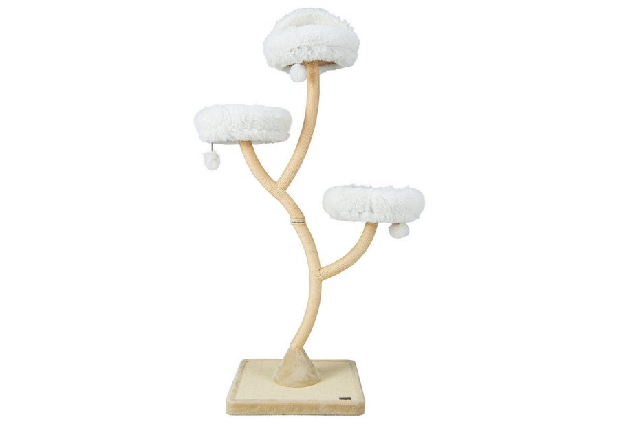 COSTWAY Kratzbaum Katzenbaum, mit 3 Plüschbälle, Metallgestell von COSTWAY