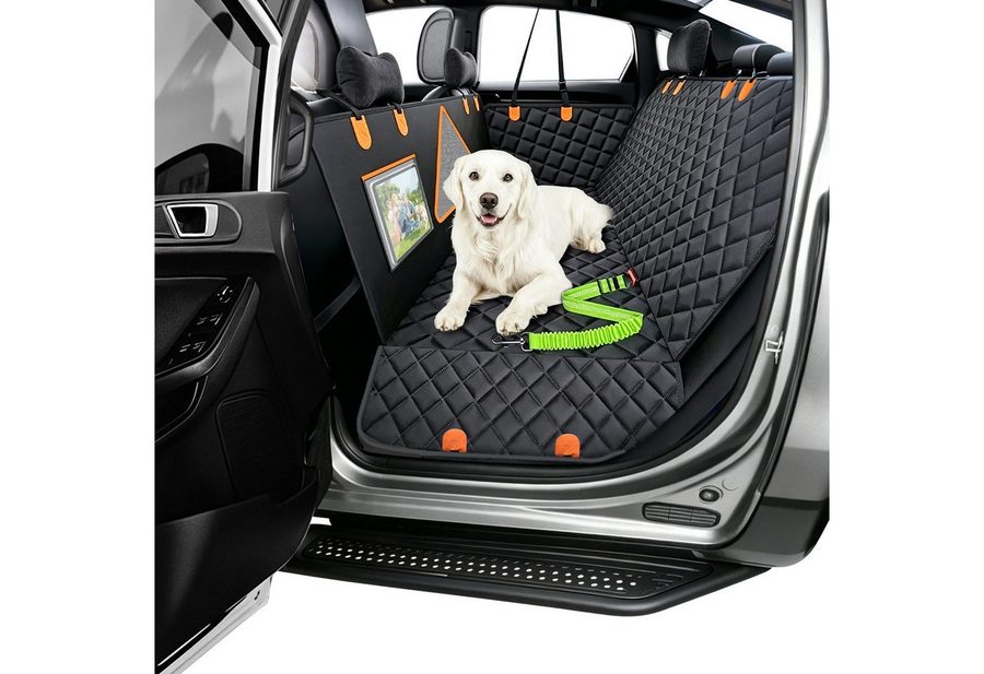 CkeyiN Pro Tierdecke Hundedecke Auto Rückbank,Hundematte Auto,Hundesitzbezug, Verbreitert,Wasserdicht/rutschfest/Rasierfest/Einklappen, Tragkraft bis 180 kg,mit Sicherheitsgurt,für Hunde,für Autos und SUV von CkeyiN Pro