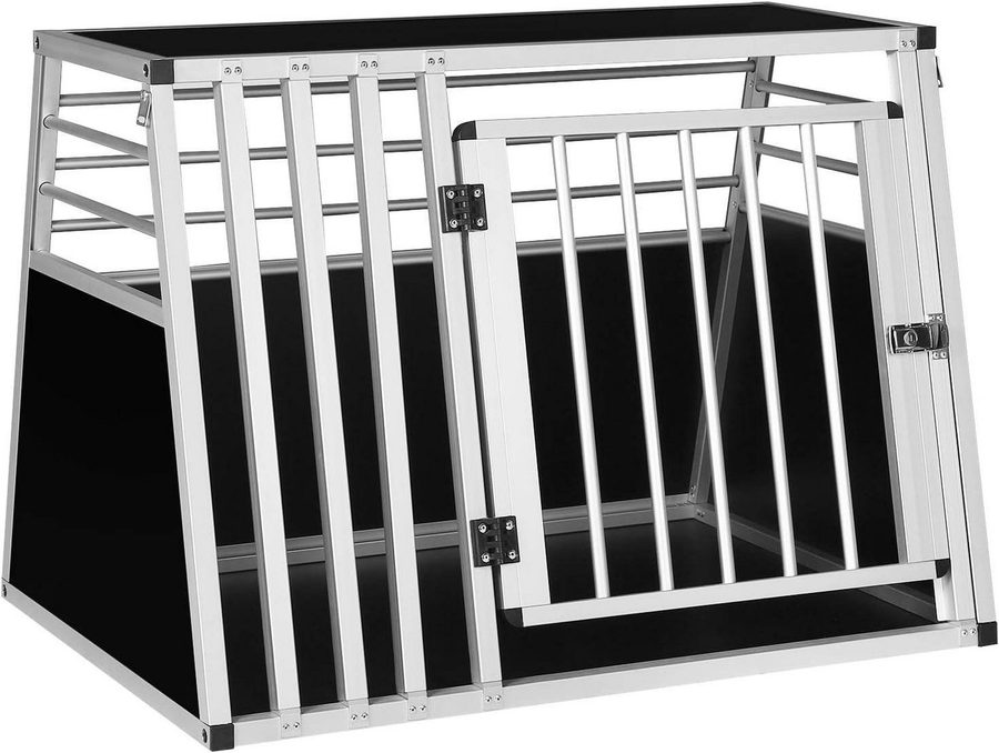 EUGAD Hunde-Transportbox, Alubox Reisebox für mittlere Hunde, B92x H66 x T65 cm von EUGAD