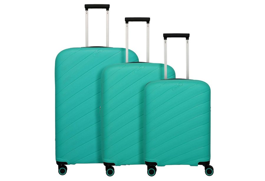 travelite Trolleyset Burano, 4 Rollen, (3-teilig, 3 tlg), Polypropylen