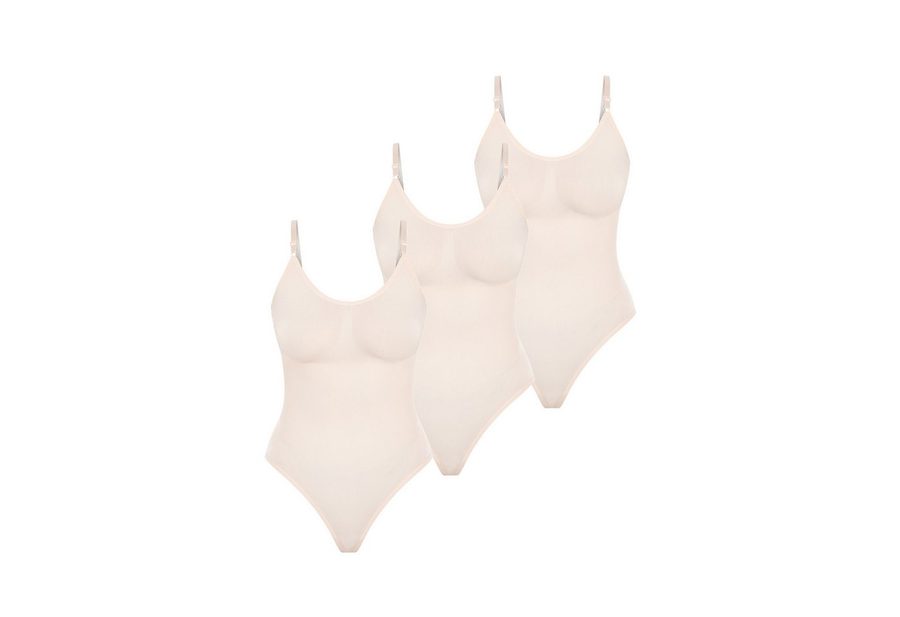 Smilodox Miederbody 3x Nysa Bodysuit, Formbody mit V-Ausschnitt, figurformend Figurformend, Strech, Rückenauschnitt, V-Ausschnitt von Smilodox