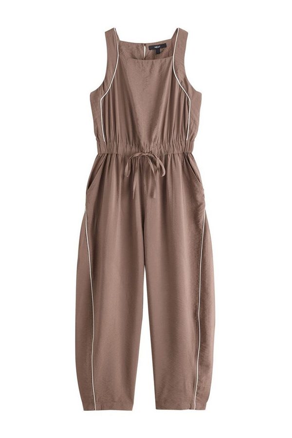 Next Jumpsuit Jumpsuit mit Barrel-Bein mit eckigem Ausschnitt (1-tlg)