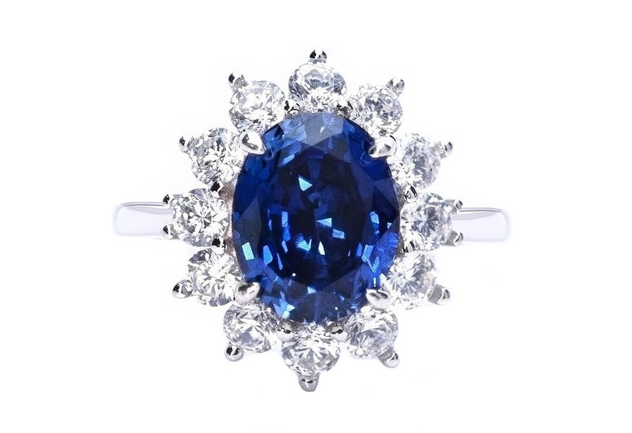 Jumpeak Diamantring 3,5ct Laborgezüchteter Saphir Diamantring,Goldring Damen 585 Echtgold (Edle Geschenkbox-Verpackung, 3.5CT, Diamantring, Handgefertigt), Ehering,Engagement Ring,Geschenk für Ehefrau,Damenmodischer Schmuck