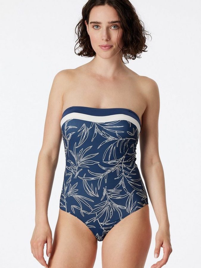 Schiesser Badeanzug Bandeau - Ocean Swim Bade-Anzug Schwimmen bauchweg