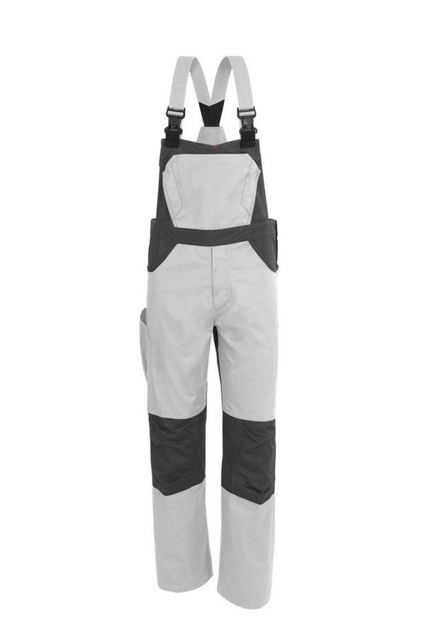 Qualitex Workwear Arbeitslatzhose "X-Serie" X-treme strapazierfähige Arbeitshose - faserverstätkt (1-tlg) Latzhose mit 14 Taschen - Blaumann mit vorgeformter Kniepolstertasche von Qualitex Workwear
