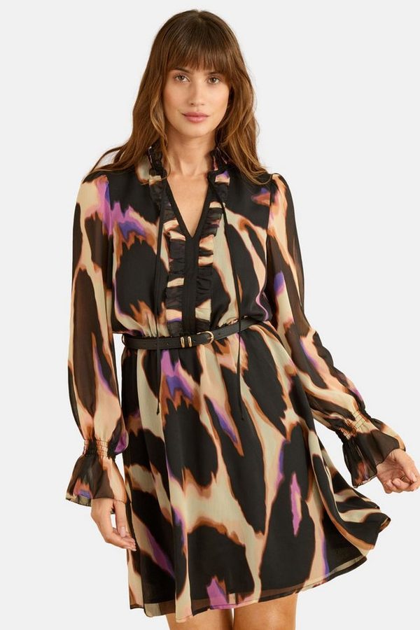 Love & Roses Minikleid Love & Roses Minikleid mit Animal-Print, Regular (2-tlg)