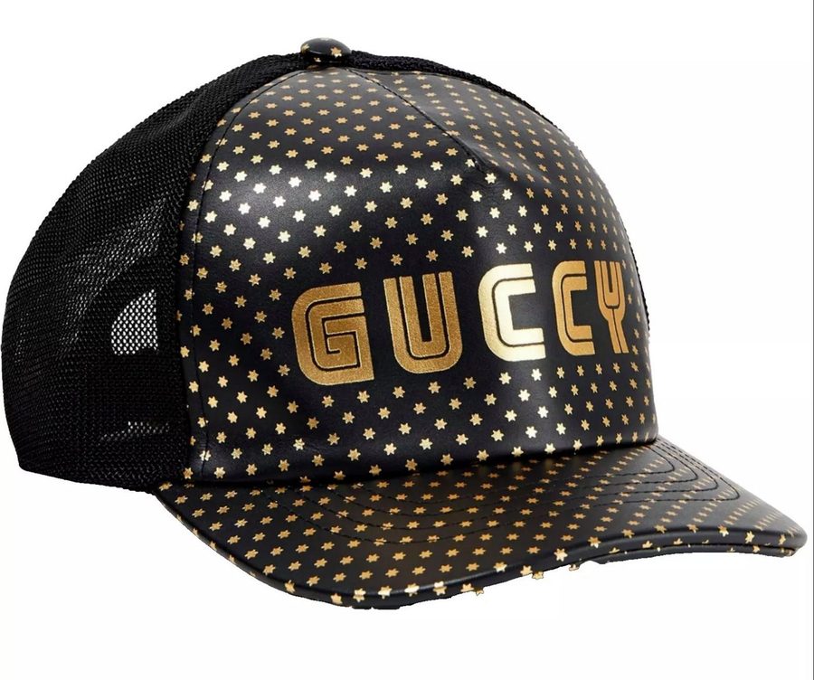 GUCCI Baseball Cap X SEGA Kalbsleder GUCCY Stars 80er-Jahre Begrenzter Stückzahl, mehr produziertes Sammlerstück