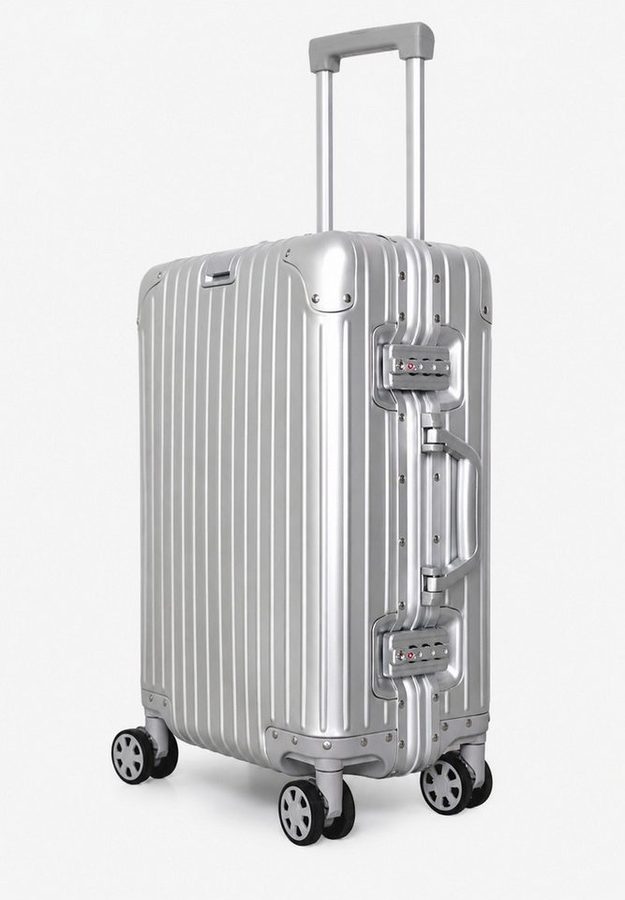 Passioni Handgepäckkoffer aus Aluminium, Kabinen Koffer Trolley